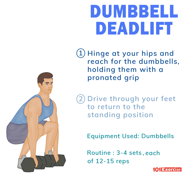 Dumbbell Deadlift: How to do, Benefits, Muscles Worked ...